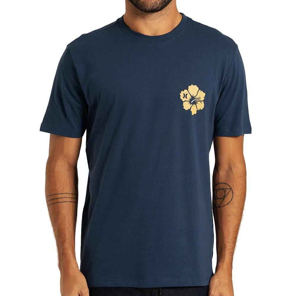 Camiseta Hurley Hibiskull SM26 Masculina Marinho