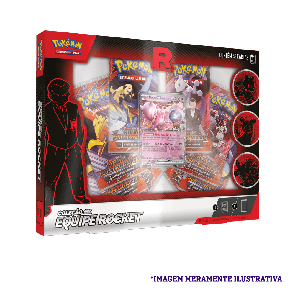 Box Pokémon Coleção Equipe Rocket Mewtwo Ex