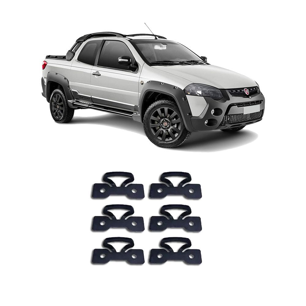 Gancho para Caçamba Fiat Strada Cabine Dupla 6 peças