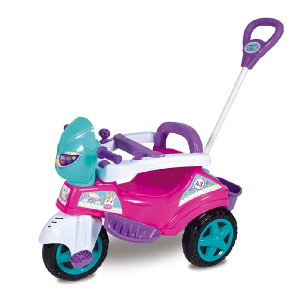 Triciclo Infantil Baby City Passeio Empurrar Menina bebe