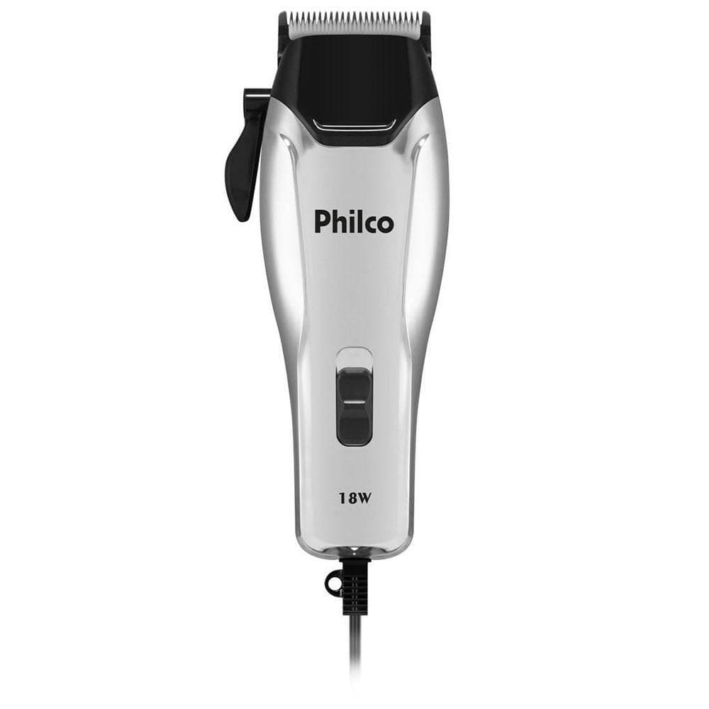 Cortador de Cabelos Philco PCR04, Cromado com Preto 110 Volts