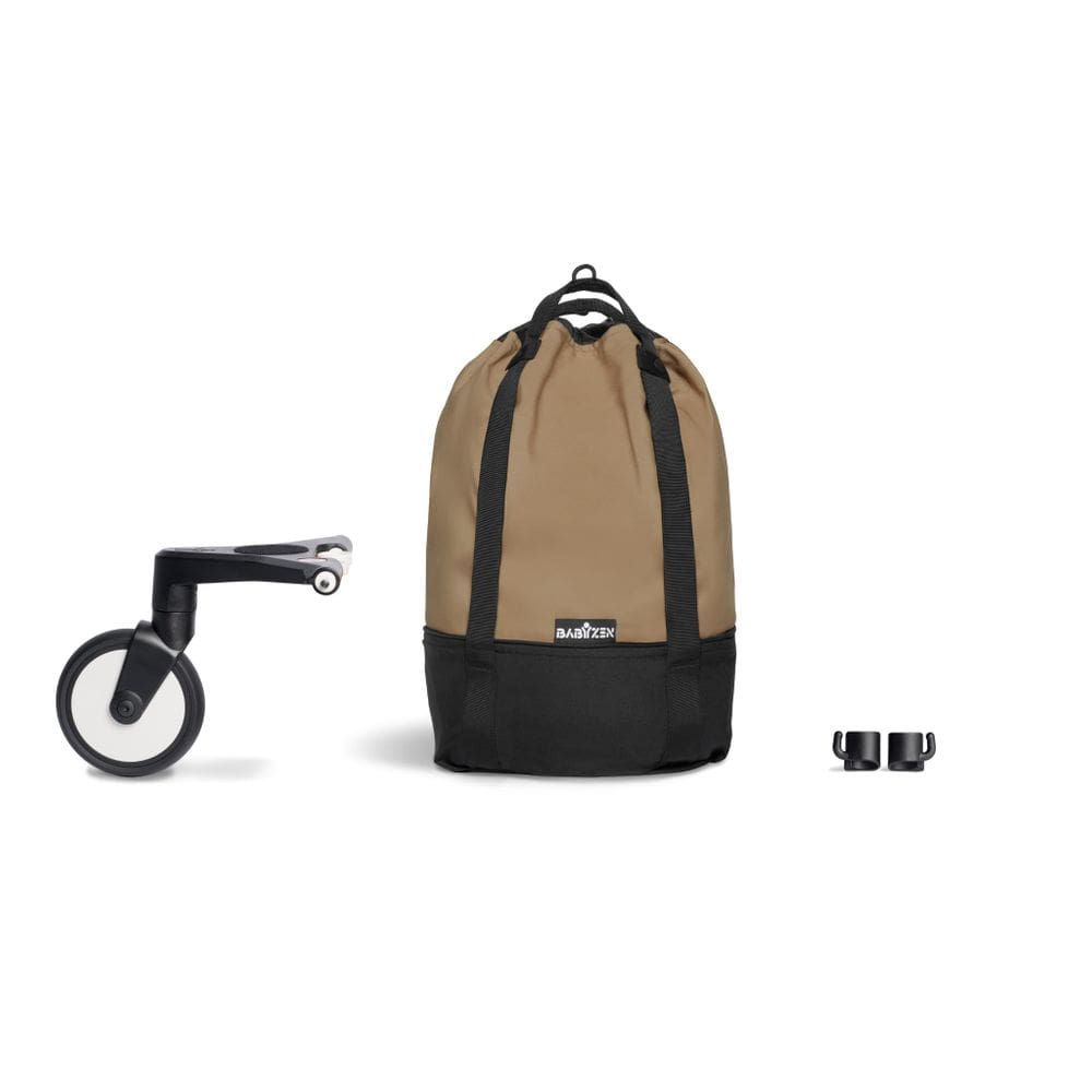 Bolsa de carrinho Stokke Babyzen YOYO Toffee com base de roda e ganchos