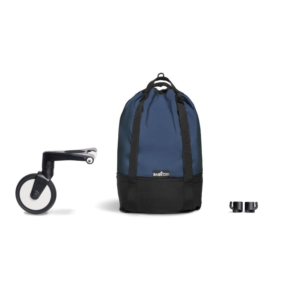 Bolsa de carrinho Stokke BABYZEN YOYO azul marinho com base de roda e ganchos
