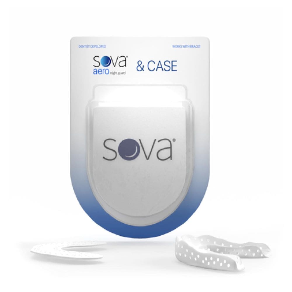 Night Guard SOVA Aero de 1,6 mm de espessura e ajuste moldado sob medida