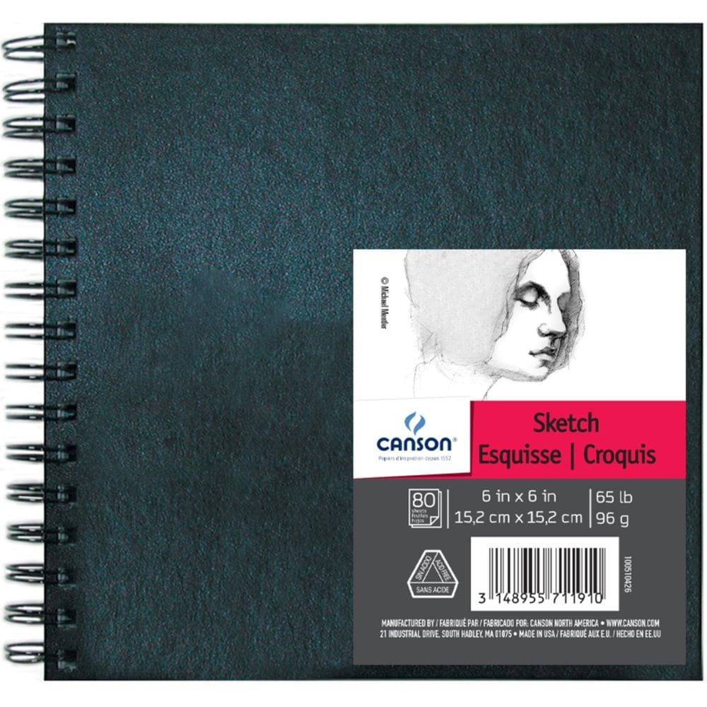 Caderno de esboços Canson Artist Series Wirebound 6x6 in 160 páginas