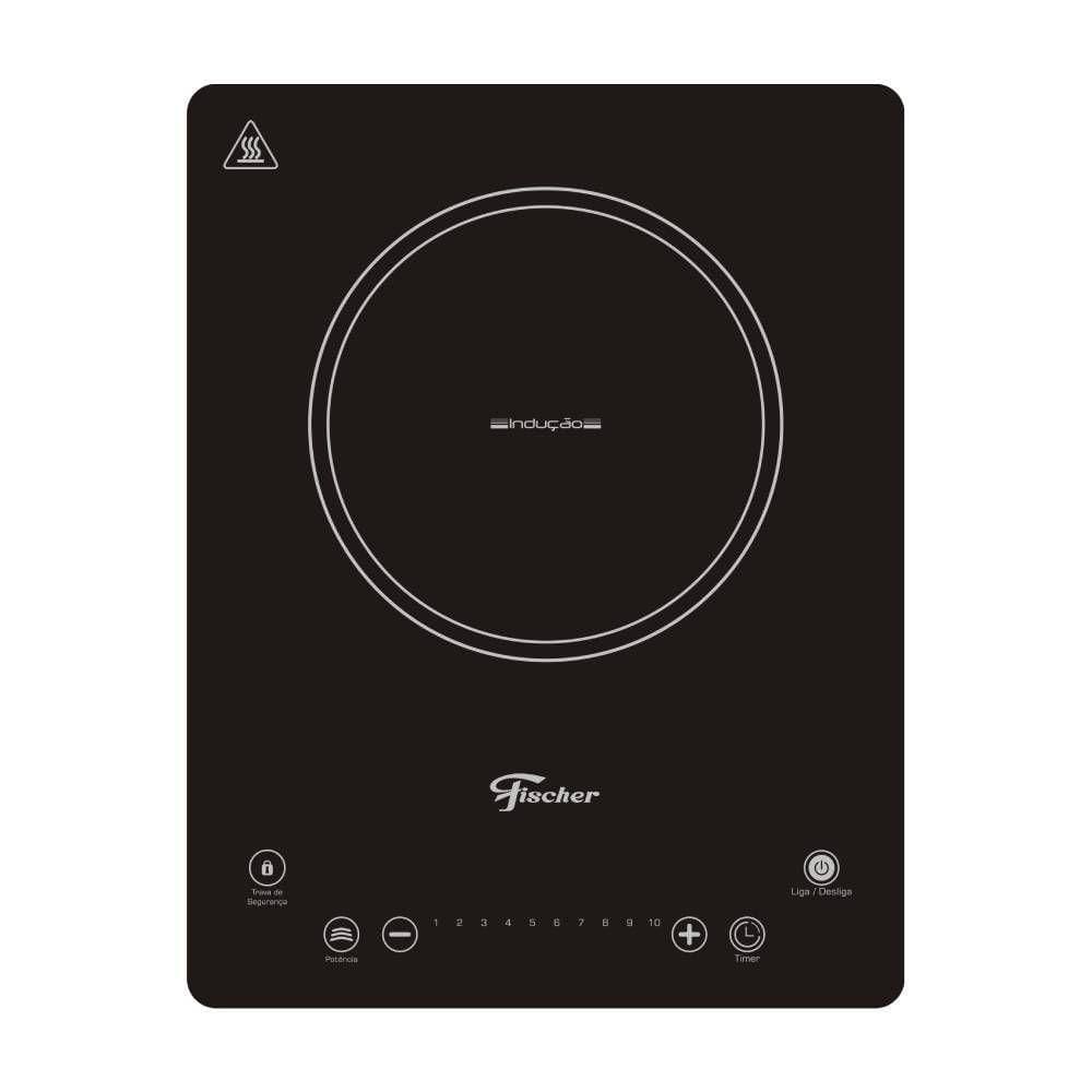 Cooktop Fischer 1 Boca Indução Mesa em Vitrocerâmica Preto 220V (26884-59097)