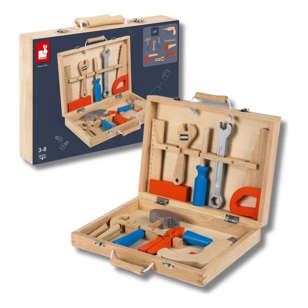 Kit De Ferramentas Infantil Em Madeira Brinquedo Educativo Para Crianças +3 anos