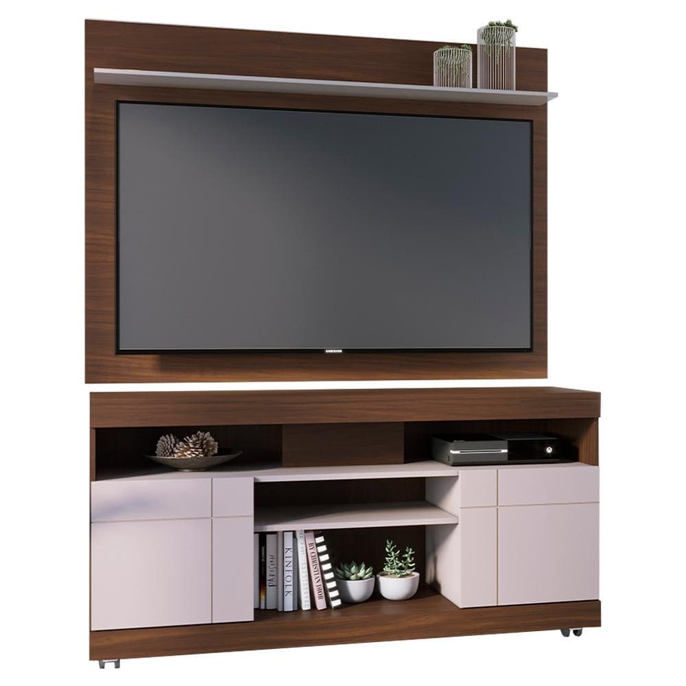 Rack Yara e Painel Maia Tv 55 Pol 136 cm 5016 Colibri