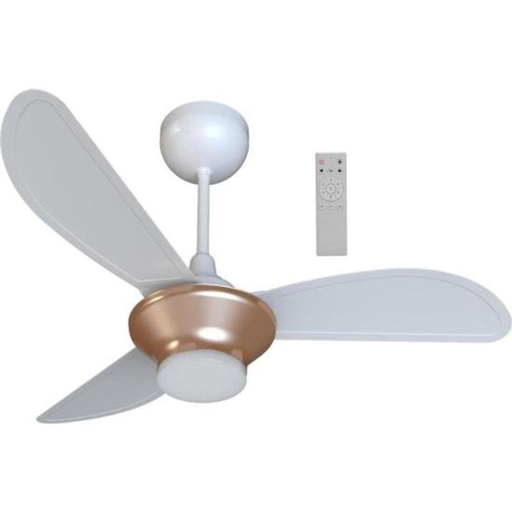Ventilador de Teto Ventisol Mistral 3 Pás Branco/Bronze Bivo