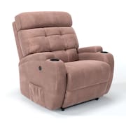 Poltrona do Papai Reclinável Elétrica em Tecido Suede Damie