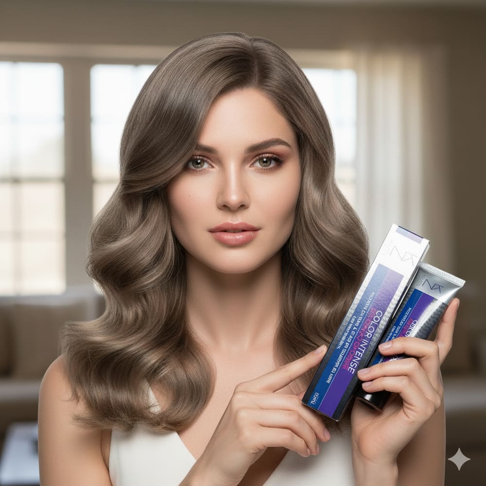 Tinta de Cabelo Louro Medio Cinza 7.1 Kaizen Coloração 60gr
