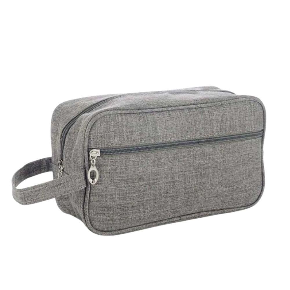 Necessaire Bolsa Para Maquiagem E Cosméticos Multifuncional Portátil Impermeável Cinza
