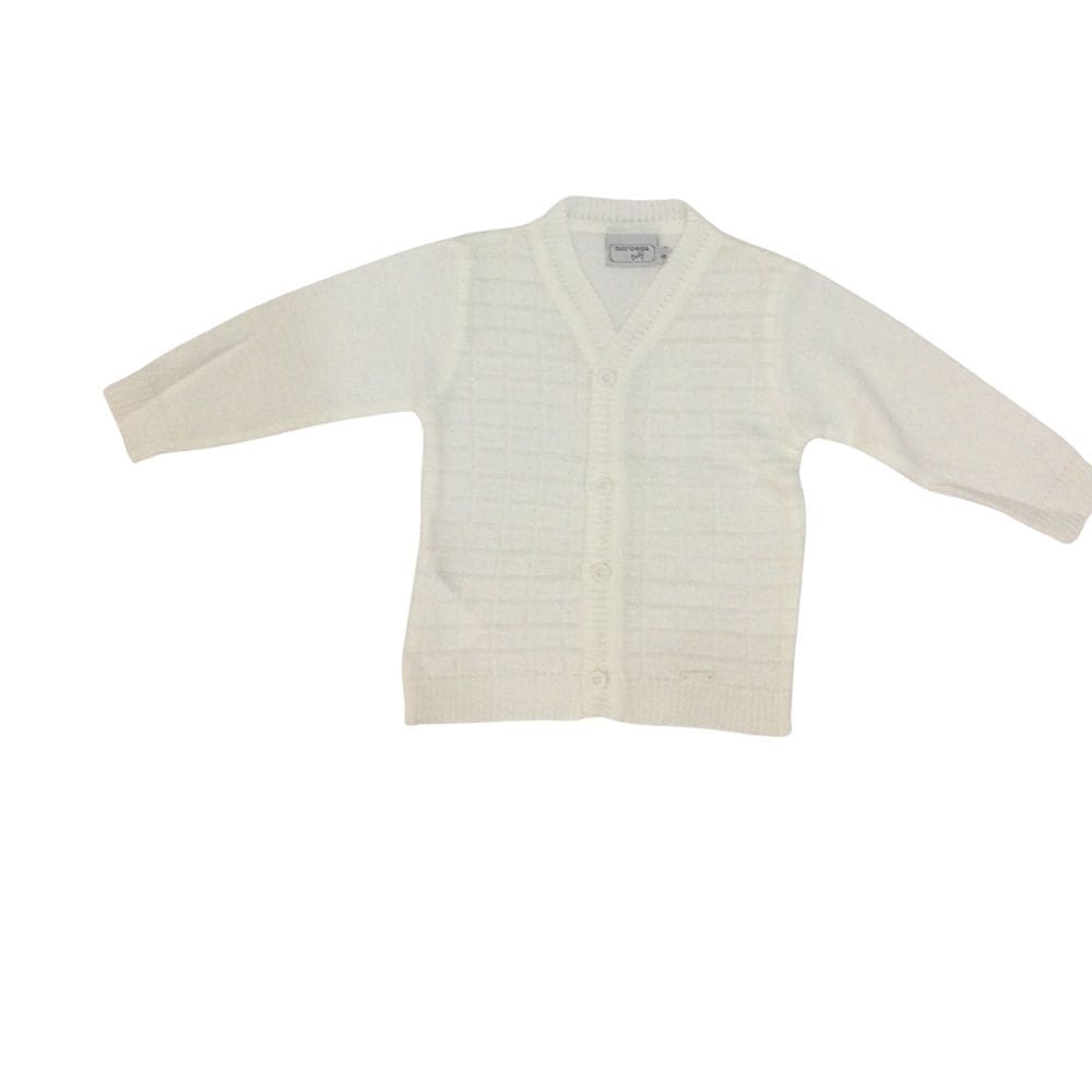 Cardigan masc infantil losangos Noruega  branco