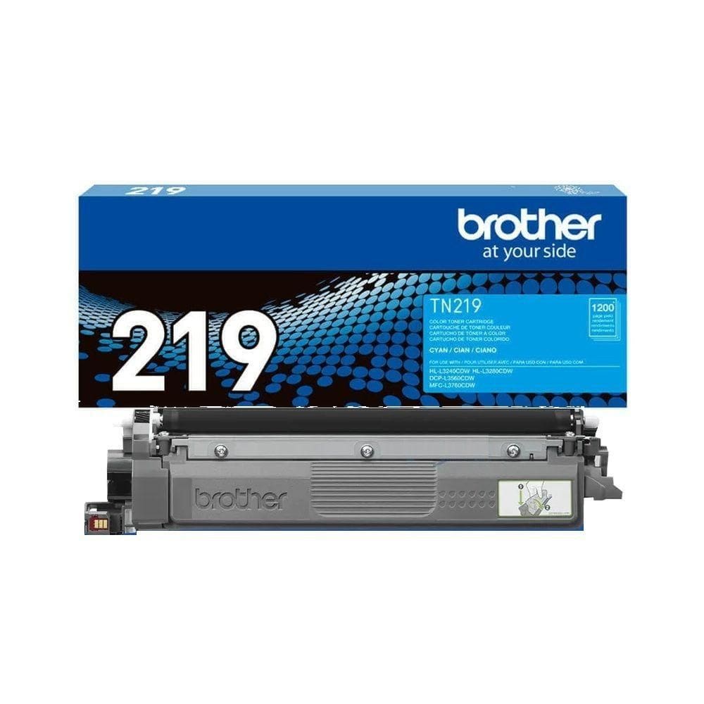 Toner Brother Tn-219c Tn219 Ciano autêntico Mfc-l3760cdw Hl-l3240cdw Dcp-l3560cdw 1.2k
