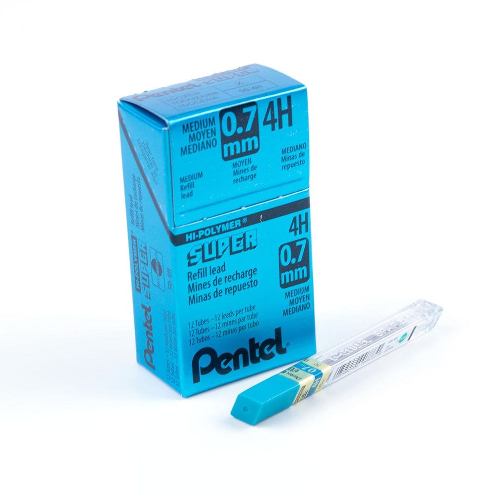 Refil de grafite Pentel Super Hi-Polymer 0,7 mm Médio 4H 144 unidades