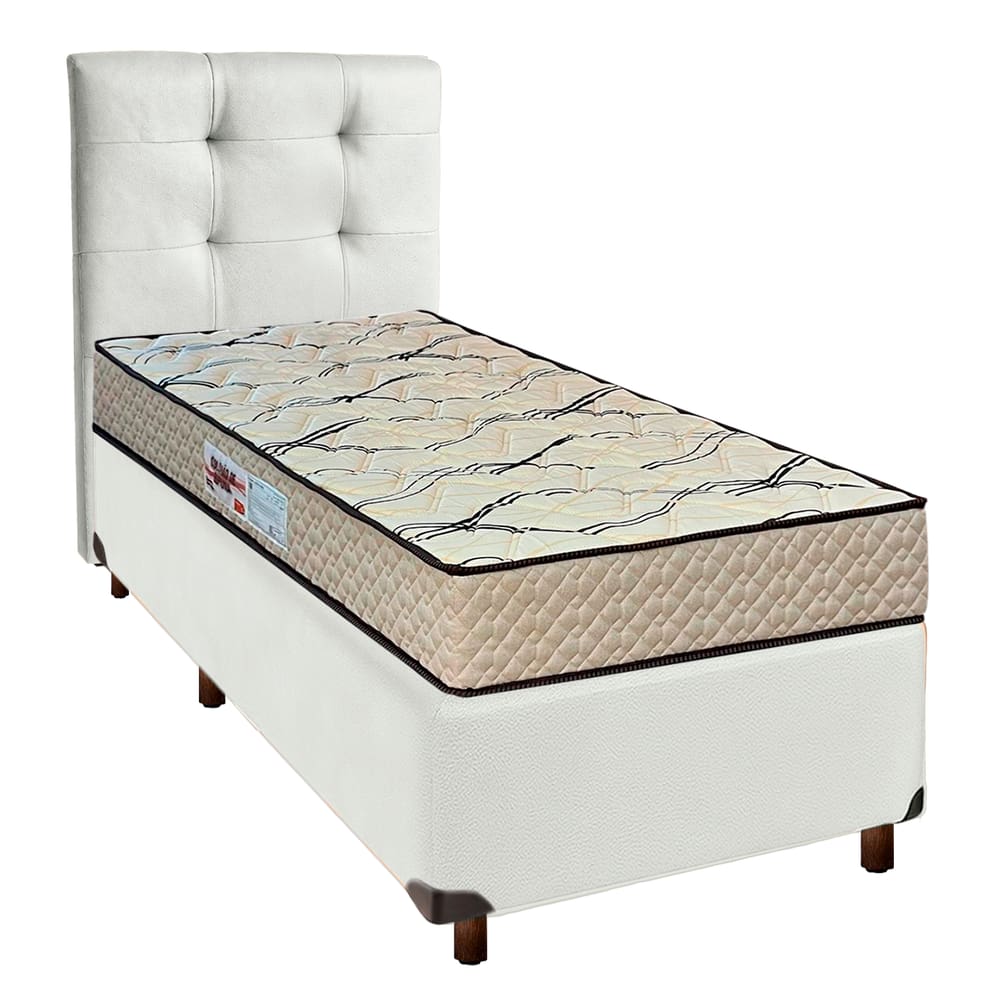Kit Cama Box + Cabeceira + Colchão Solteiro D33 - Maxsono - Paropas