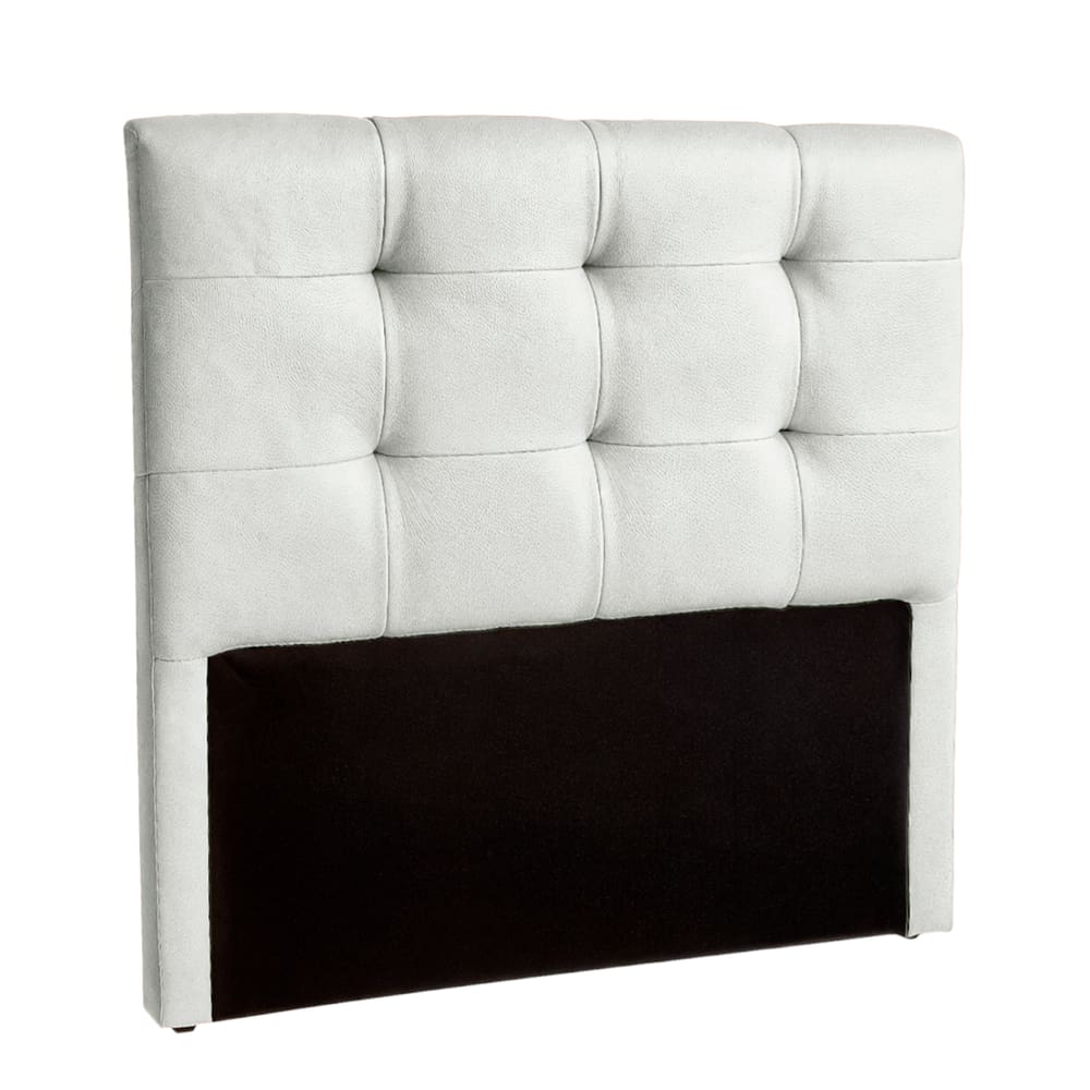 Cabeceira Estofada Casal Alice Nature Material Sintético Branco 138x136