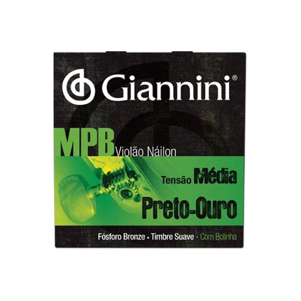 Giannini Corda Violao Genwbg Preto- Ouro Com Bolinha