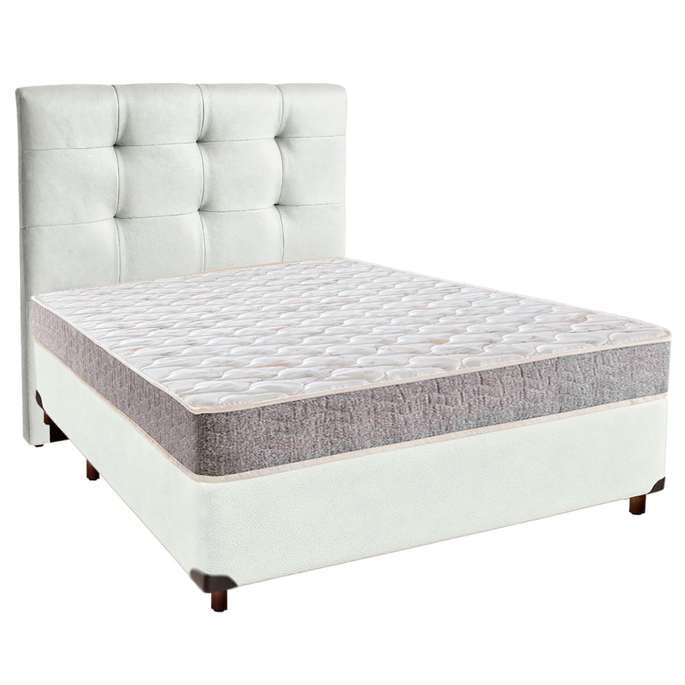 Kit Cama Box + Cabeceira + Colchão Casal D33 - D33 - Inducol
