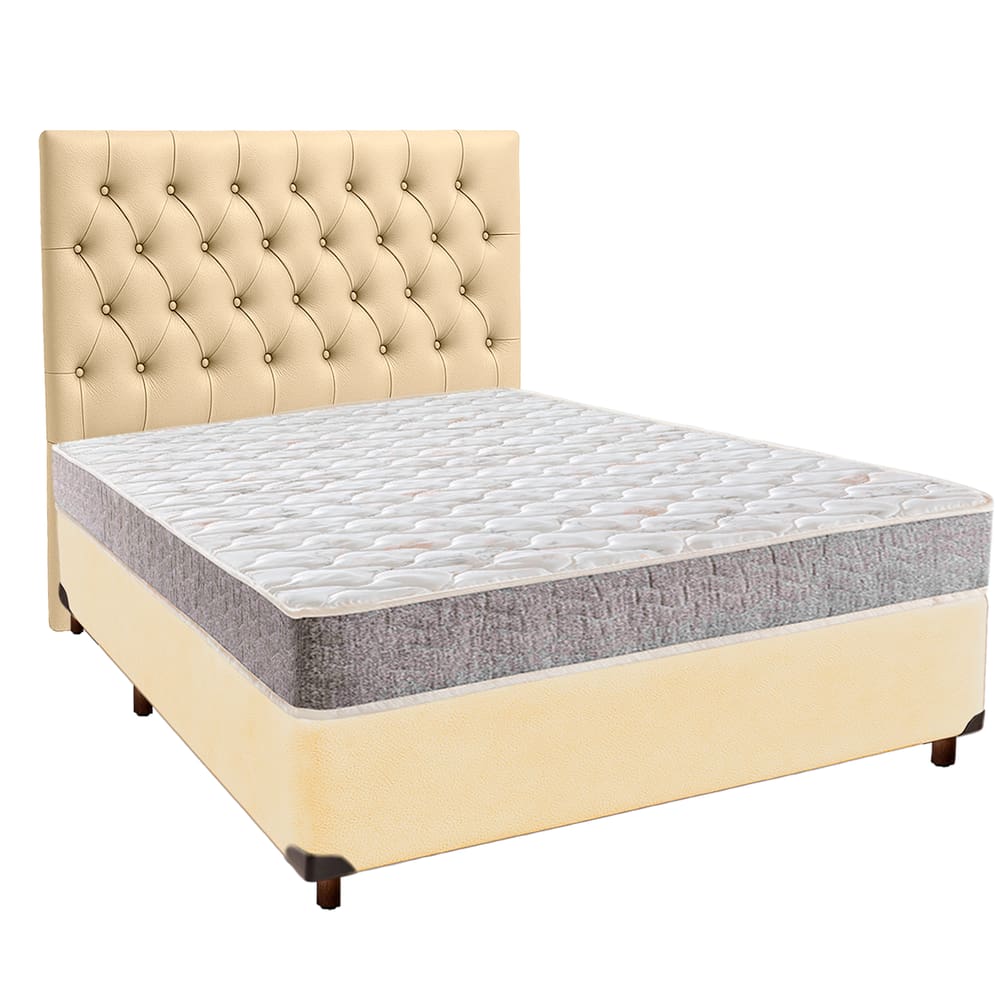 Kit Cama Box + Cabeceira + Colchão Casal D33 - D33 - Inducol
