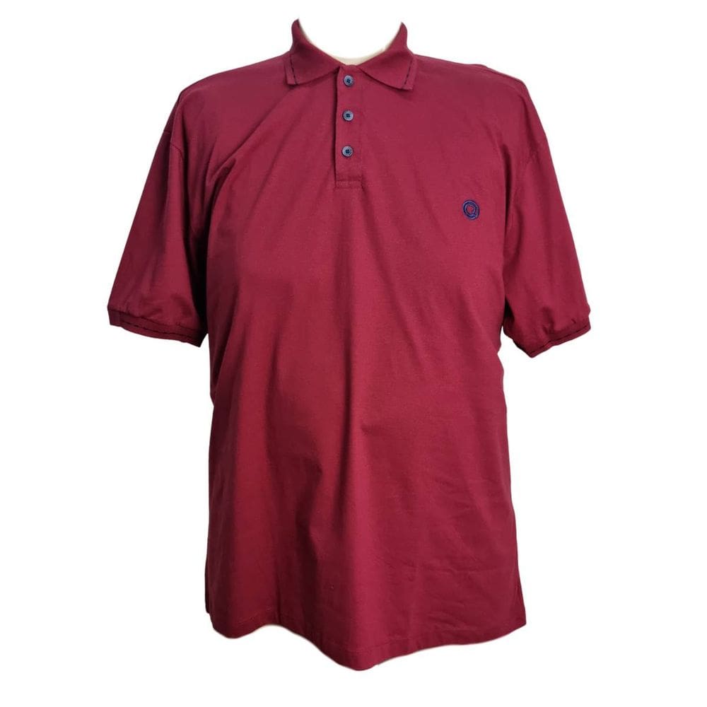Camiseta Polo Masculina Contra Regra Plus Size Marsala