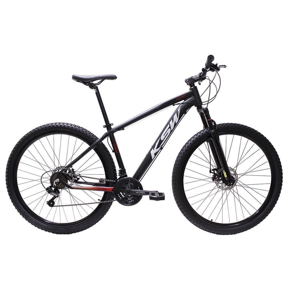 Bicicleta Aro 29 Ksw Bike Alumínio Câmbios Shimano 21 Marchas Preto Fos -ad Verme Bco 19