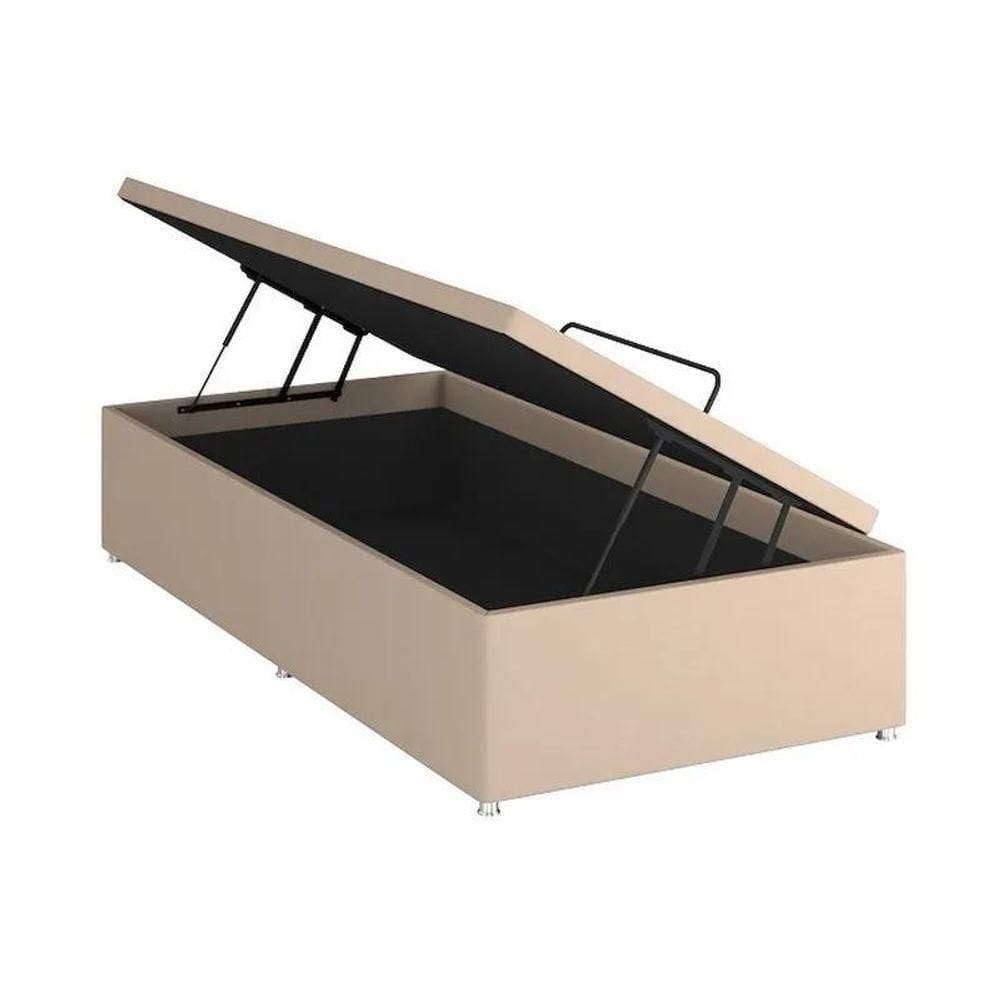 Base Baú Physical Bege Solteiro (88x188x39) - Ortobom