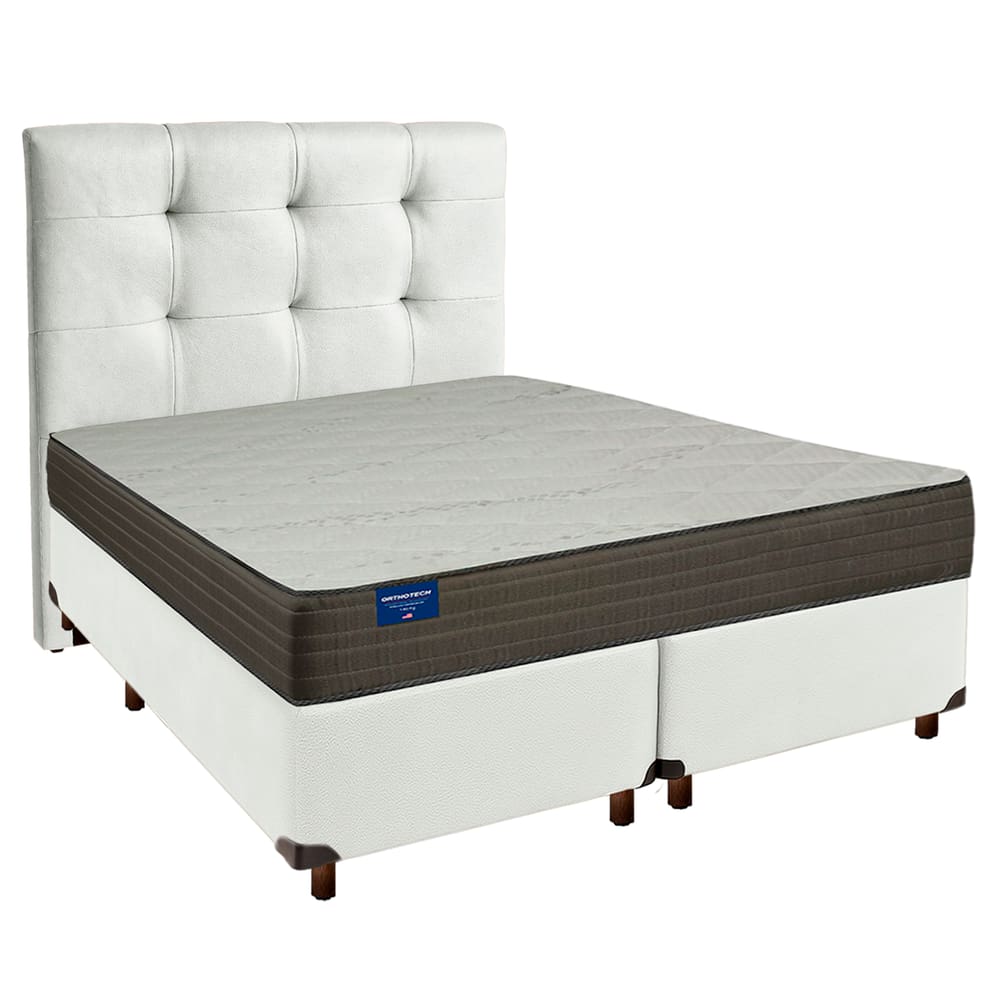 Kit Cabeceira + Cama Box + Colchão Queen D33 Orthotech Inducol