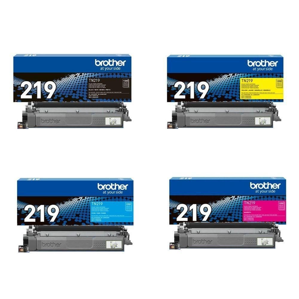 Kit 4 Toner Tn219 Tn-219 Brother autêntico 4 Cores Dcp-l3560cdw Hl-l3240cdw