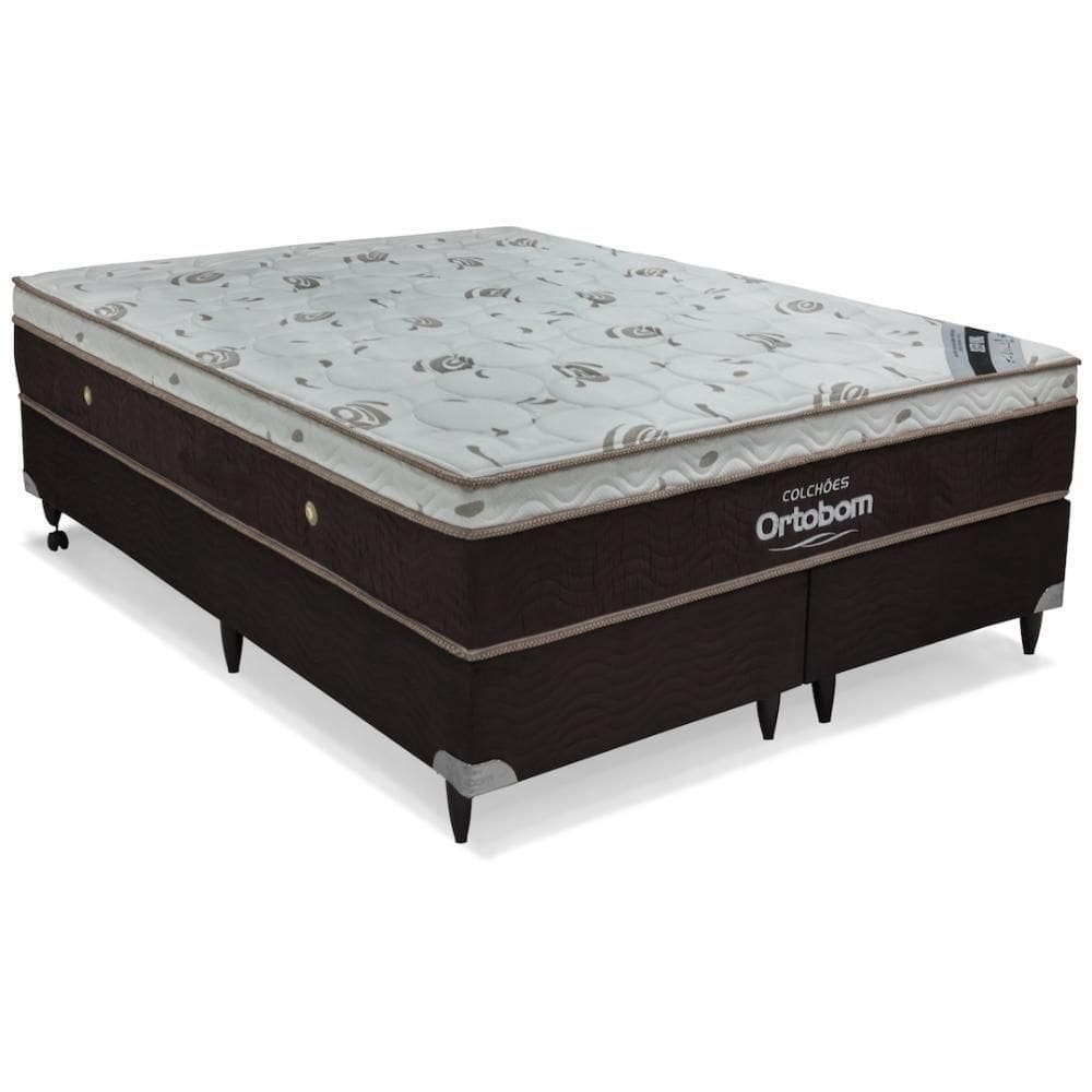 Cama Box E Colchão Sleep King - Queen Size (158x198) - Ortobom