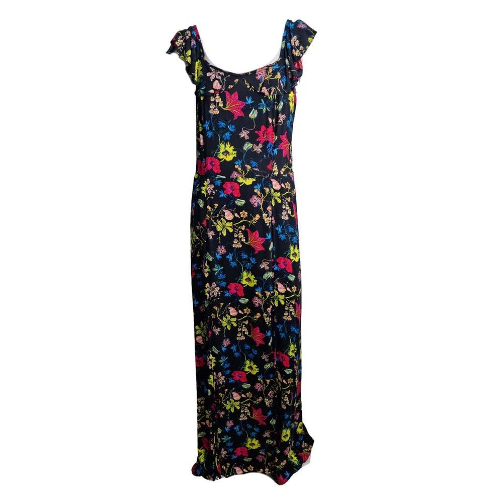 Vestido Feminino Floral Longo Alça 100% Viscose