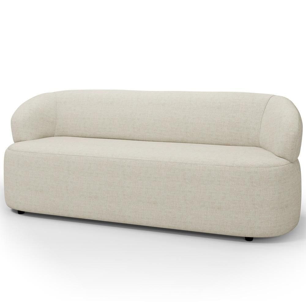 Sofá 3 Lugares Orgânico Sala De Estar Living 170cm Carmen F04 Linho Mescla - Lyam Decor