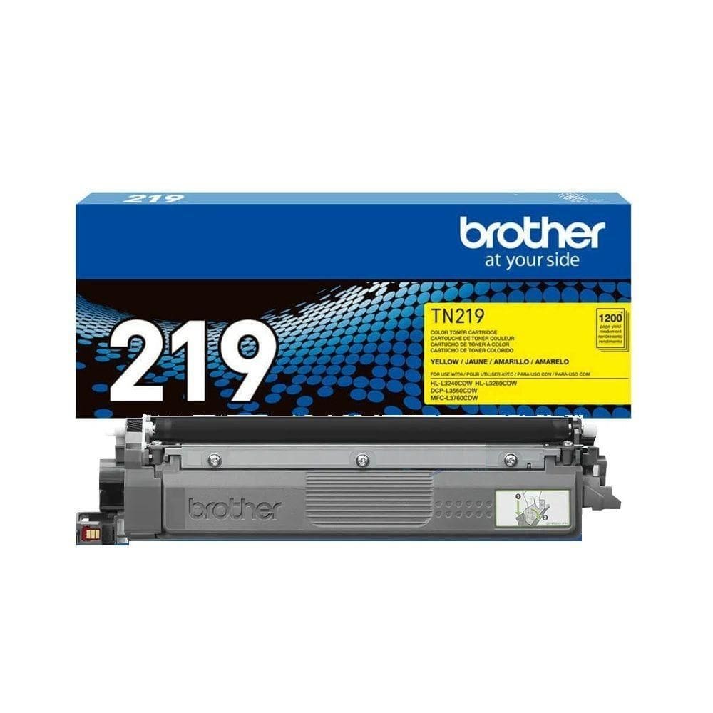 Toner Brother Tn-219y Tn219 Amarelo autêntico Mfc-l3760cdw Hl-l3240cdw Dcp-l3560cdw 1.2k