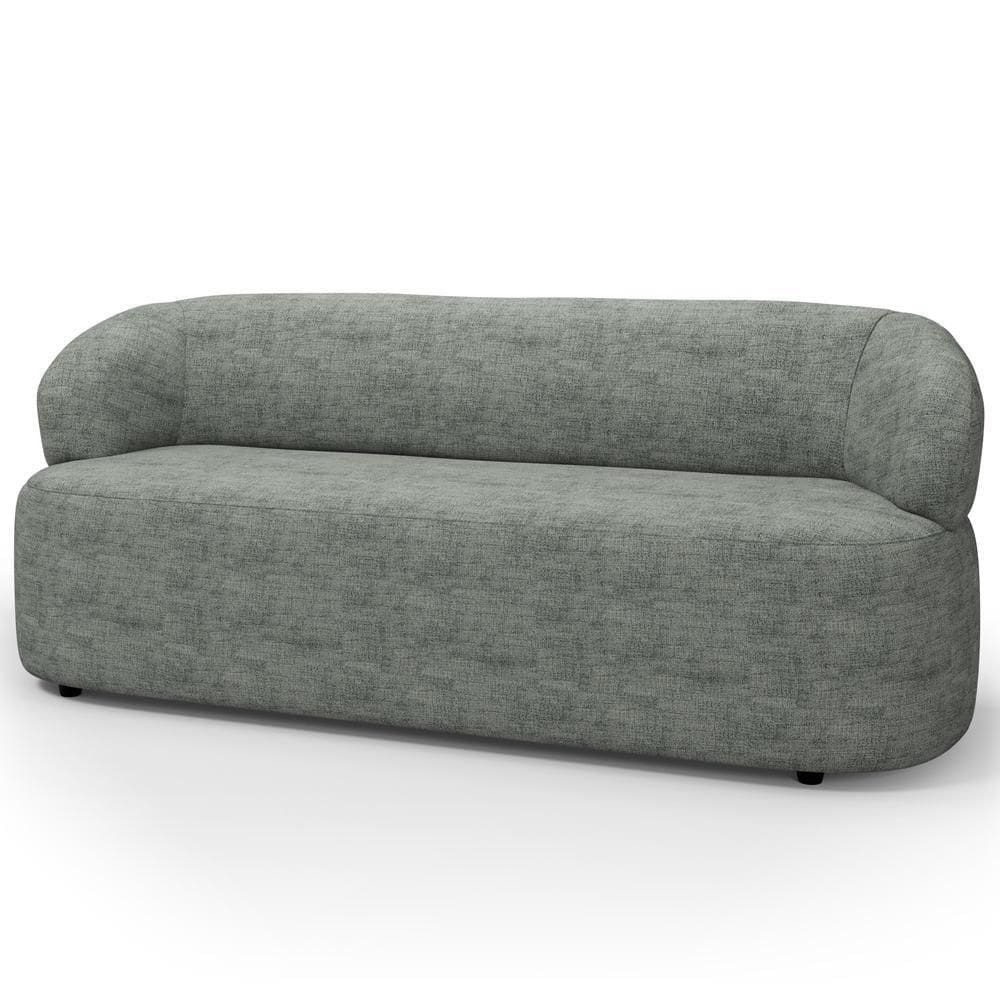 Sofá 3 Lugares Orgânico Sala De Estar Living 170cm Carmen F04 Linho Cinza - Lyam Decor