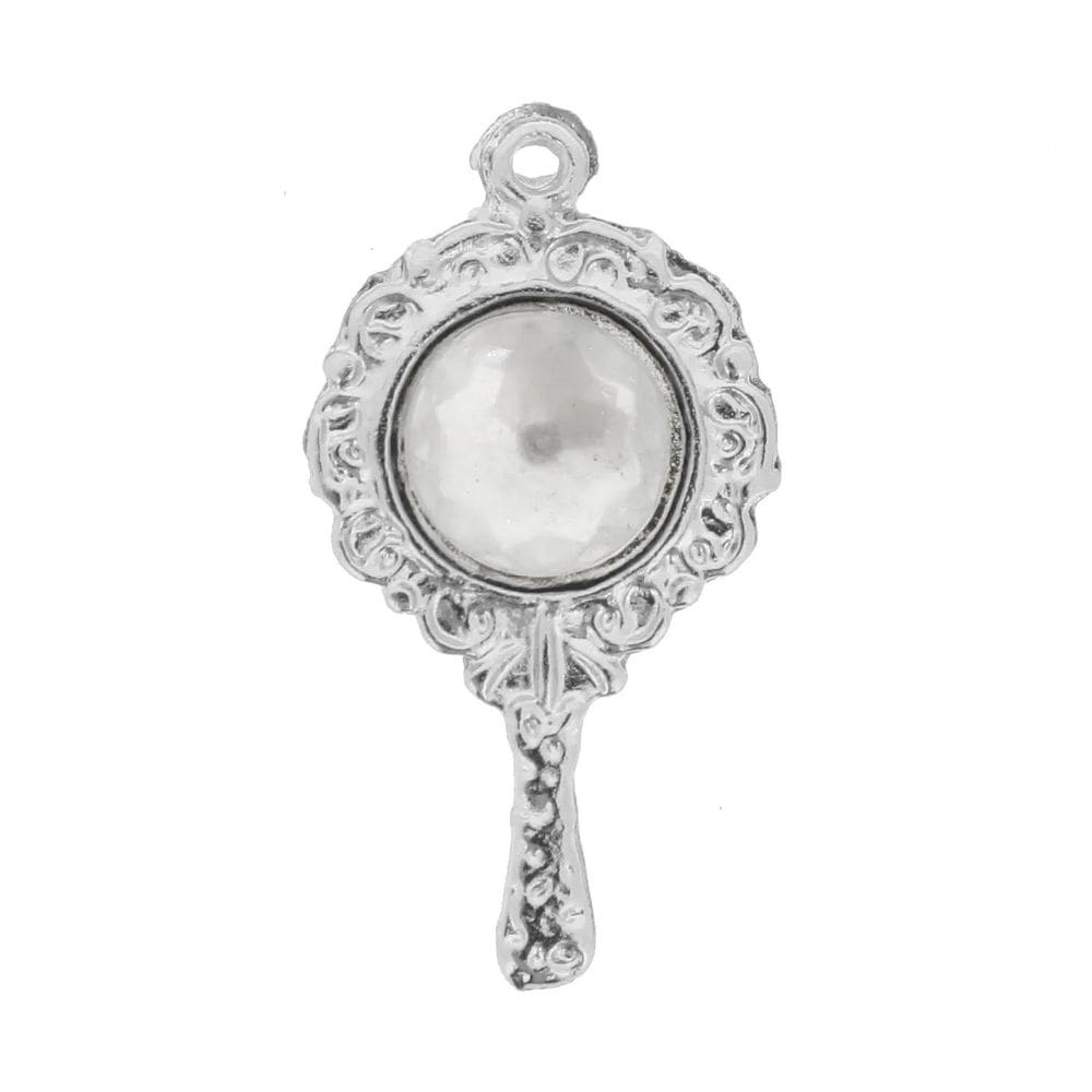 Pingente Espelho Abebê Iemanjá Prata Proteção Espiritual