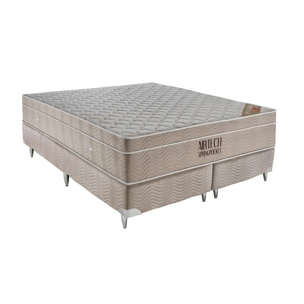 Cama Box E Colchão Airtech – Queen Size(158x188) - Ortobom