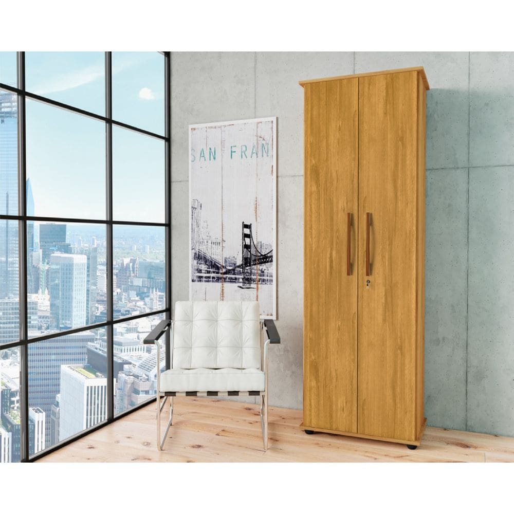 Sapateira Armário Multiuso Organizador 2 Portas com Chave  Primus -  Cor néctar das flores