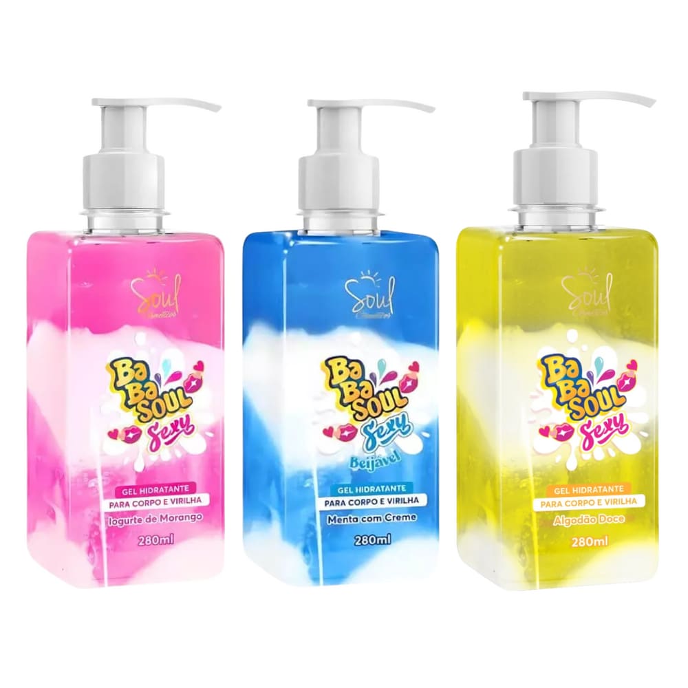 Gel Hidratante para Corpo e Virilha BabaSoul Sexy 280ml Massagem Relaxante Barato