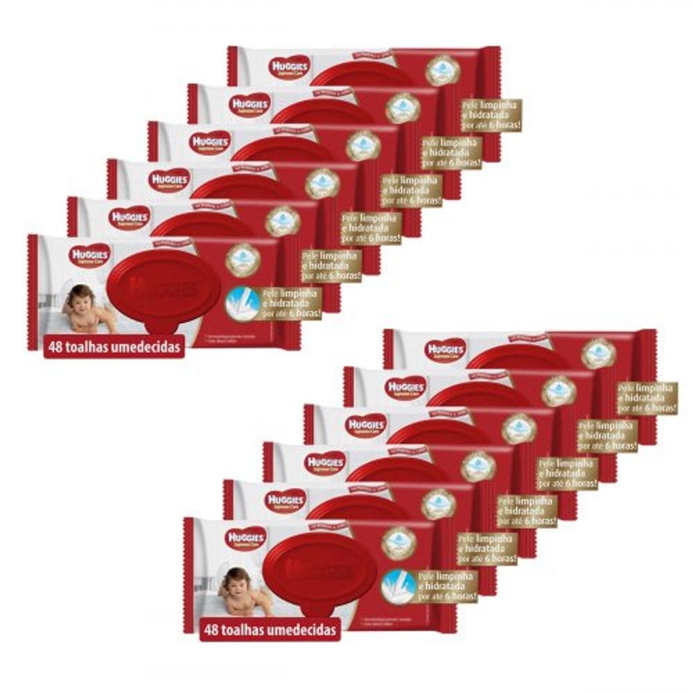 Kit de Lenços Umedecidos Huggies Sem Perfume 576 Unidades