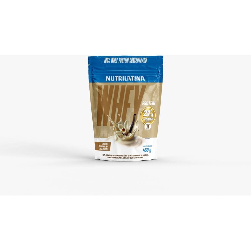 WHEY PROTEIN CONCENTRADO BAUNILHA 450g - 21g Proteína