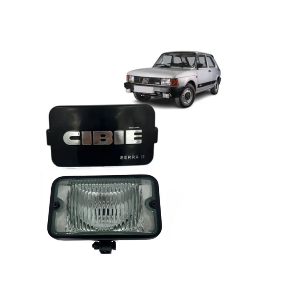 Farol De Milha Auxiliar + Tampa Serra Cibié Ii 2 Opala Preta