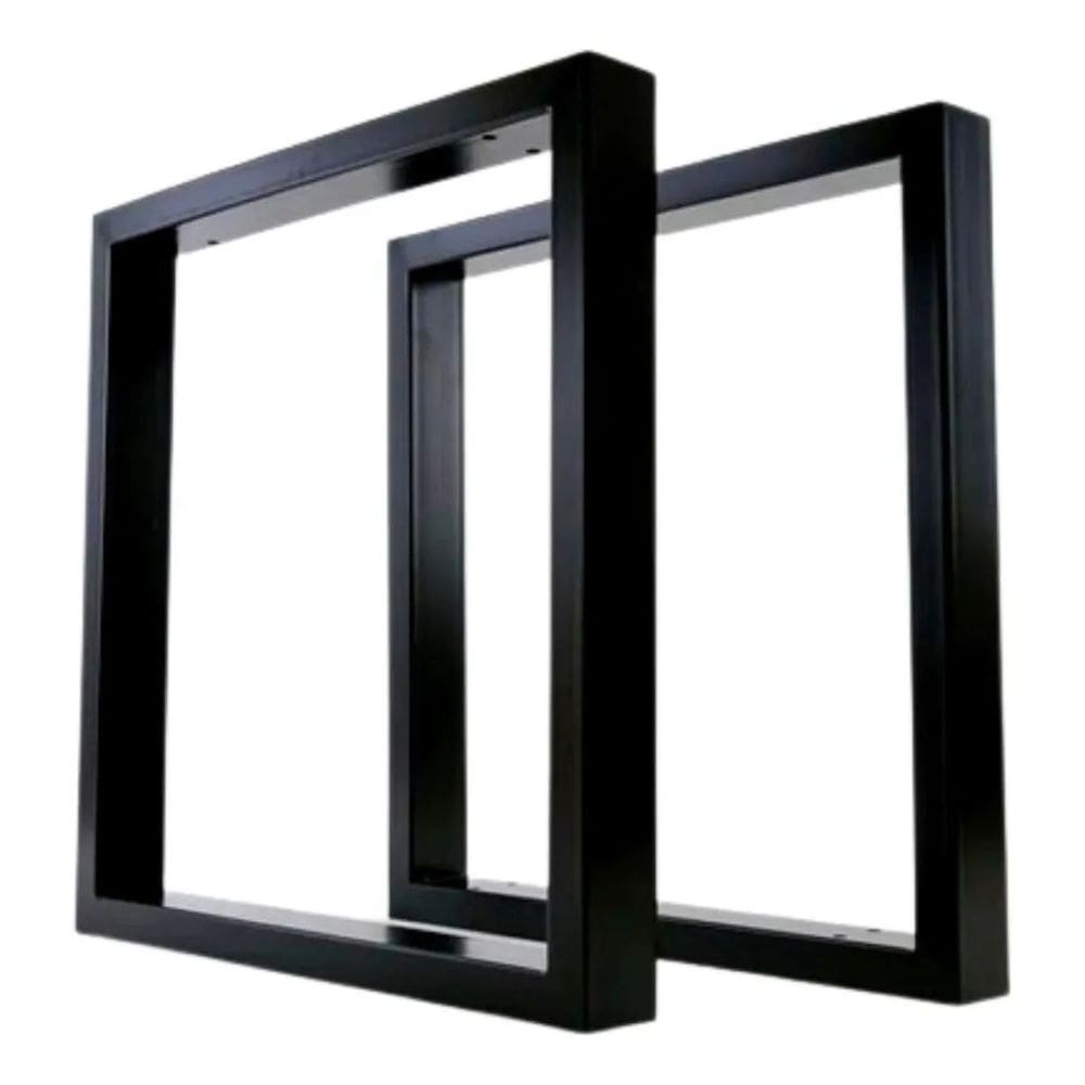 Pé De Ferro Para Moveis Mesa Banco Industrial Kit 2 Unidades Reforçado
