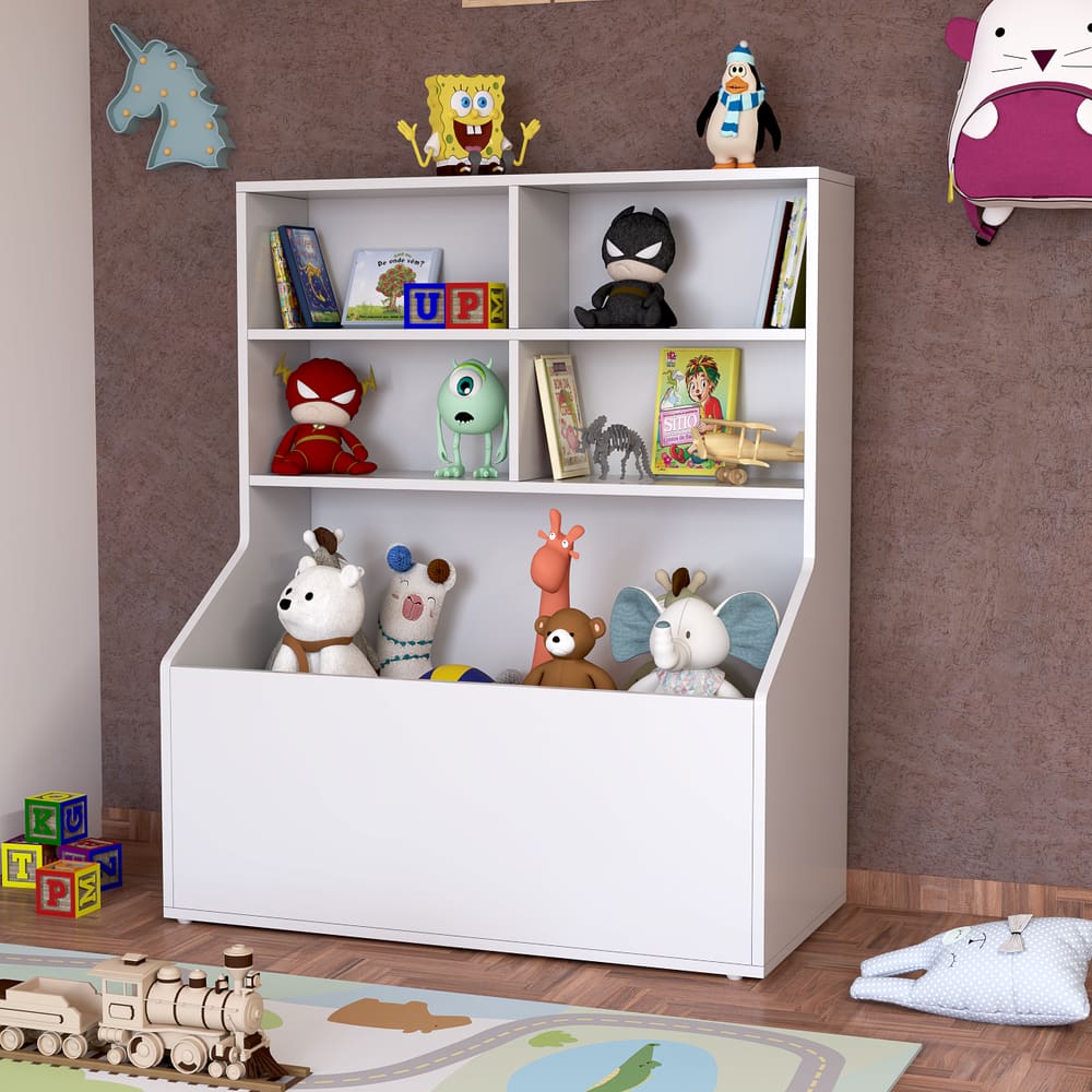 Estante Multiuso Organizador de Brinquedo Para Berçário Sala de Jogos e Quarto de Bebes Armário de Armazenamento Aberto