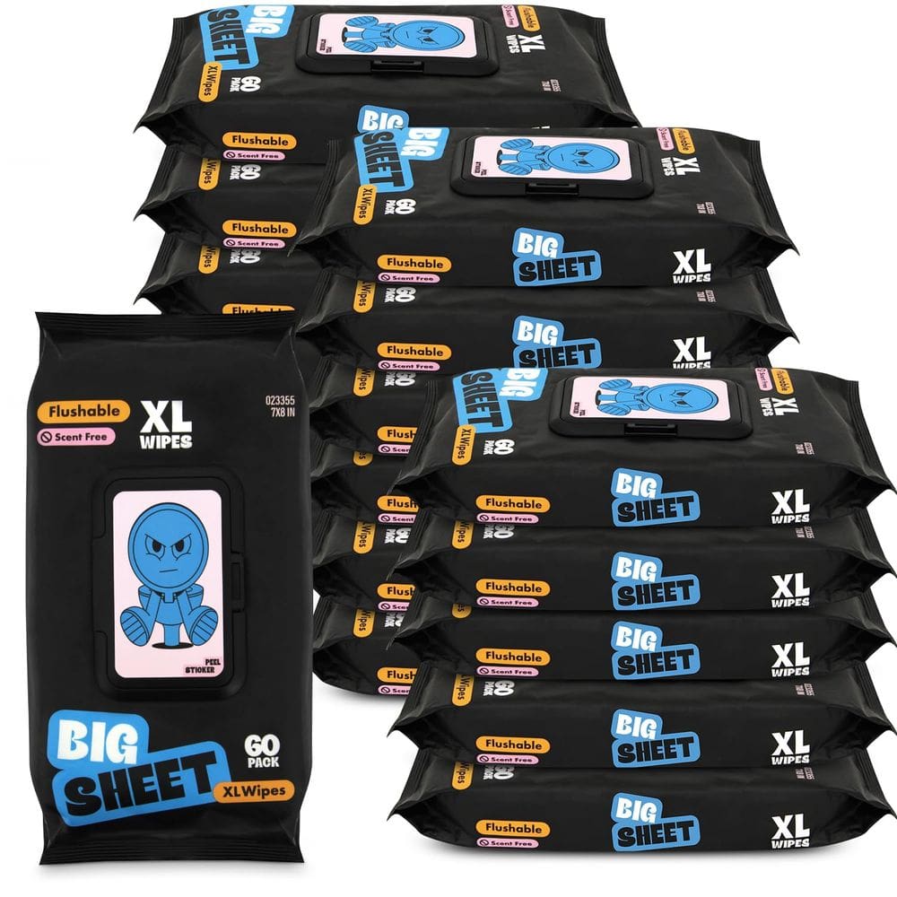 Toalhetes laváveis Colossus Wipe XL 18 pacotes x 60 toalhetes