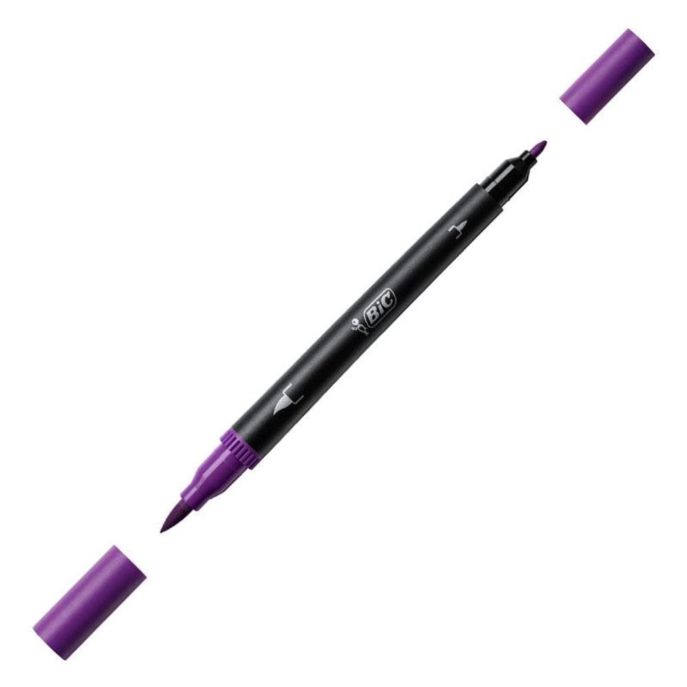Caneta hidrográfica Dual Tip Intensity - Roxo - Bic
