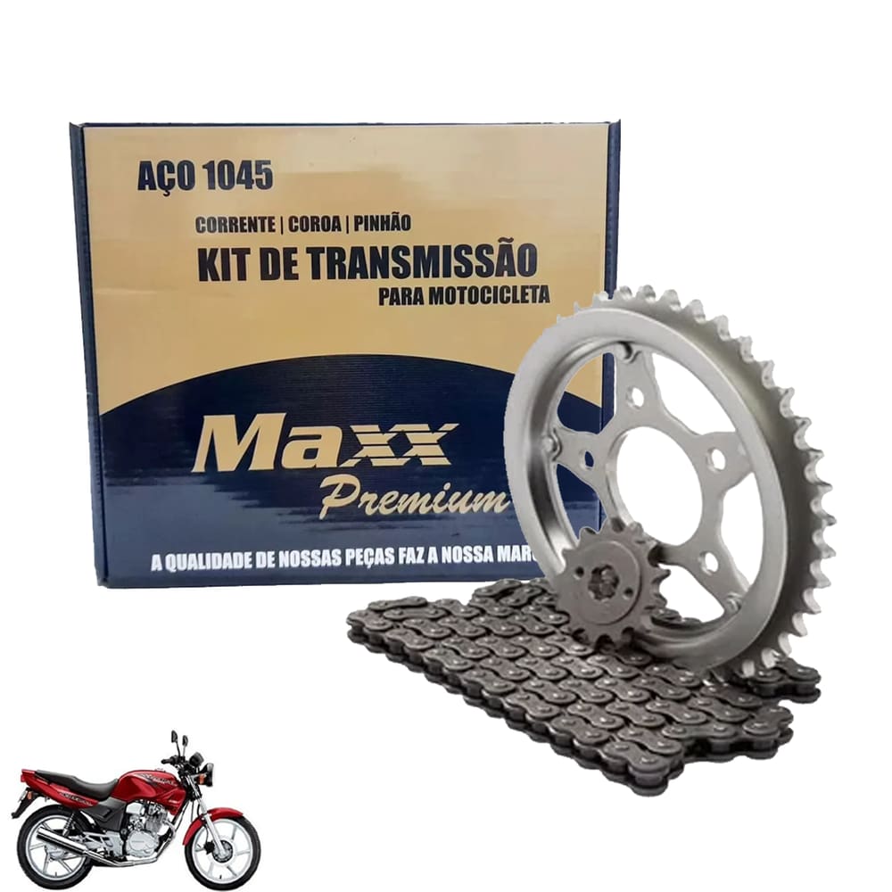 Kit Transmissão Cbx Strada 200 1993 à 2003 Maxx Premium