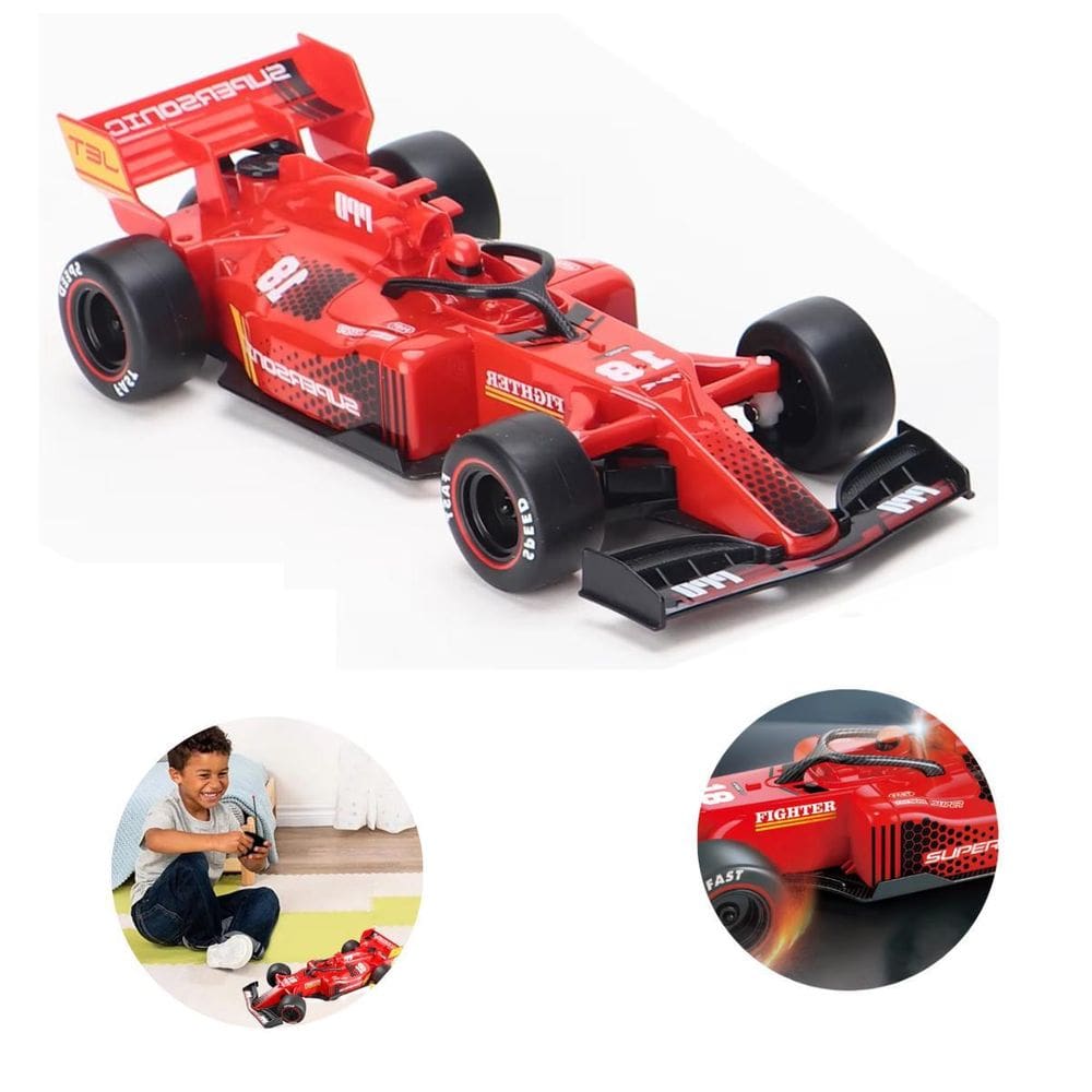 Carrinho De Corrida F1 Controle Remoto Efeito De Fumaça Real