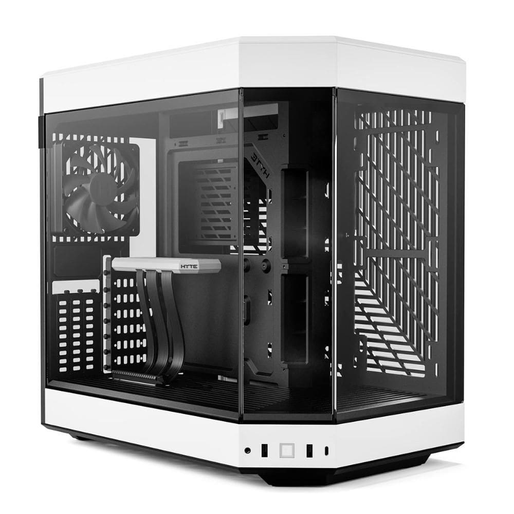 Gabinete Gamer Aquário Hyte Y60 - Cabo Riser - 3 Fans - E-ATX - Preto e Branco - CS-HYTE-Y60-BW
