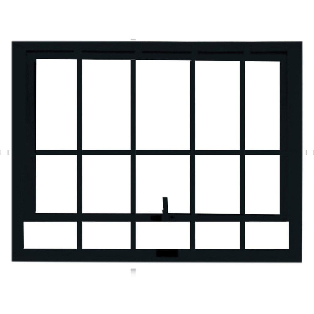 Janela Vitro Maxim Ar com Grade Alumínio 80x80cm Veneza Preto