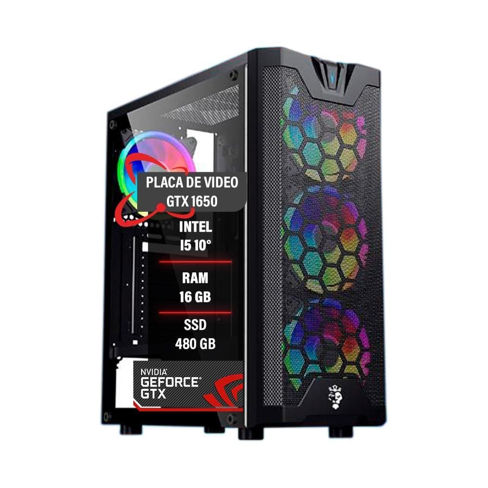 Pc Gamer Intel I5 10 Memória 16Gb Gtx 1650 Hd 1Tb Ssd 480Gb
